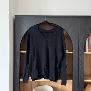 All Saints Black V-Neck Sweater